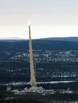 Skylark rocket launch at Esrange